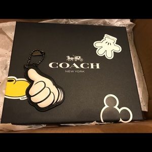 New Coach x Disney Mickey Mouse Keychain hangtag